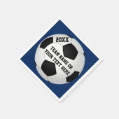 サッカーパーソナライズされた紙ナプキンス スタンダードカクテルナプキン (角)