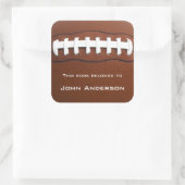 サッカーパーソナライズされた蔵書票シール スクエアシール (バッグ)