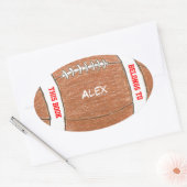 サッカーパーソナライズされた蔵書票子供へ 楕円形シール (封筒)