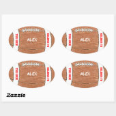 サッカーパーソナライズされた蔵書票子供へ 楕円形シール (シート)