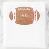 サッカーパーソナライズされた蔵書票子供へ 楕円形シール (バッグ)