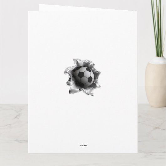 サッカーパーソナライズされた誕生日カード カード (裏面)