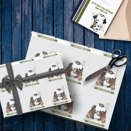 サッカーパーソナライズされた誕生日ギフト子供へ ラッピングペーパー