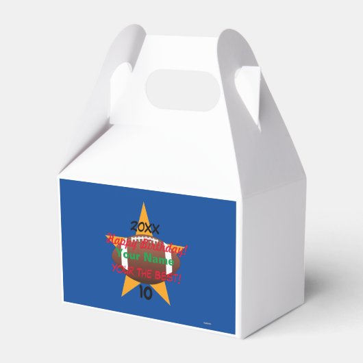 サッカーパーソナライズされた誕生日ビーフボックスHAMbWG フェイバーボックス (正面サイド)