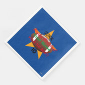 サッカーパーソナライズされた誕生日ペーパーナプキンHAMbWG (コーナー)