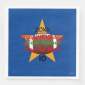 サッカーパーソナライズされた誕生日ペーパーナプキンHAMbWG (正面)