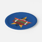 サッカーパーソナライズされた誕生日紙プレートHAMbWG ペーパープレート (アングル)