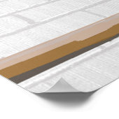 サッカーパーソナライズされた赤と白ジャージー ポスター (角)