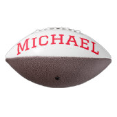 サッカーパーソナライズされた赤と白選手 アメリカンフットボール (回転270)