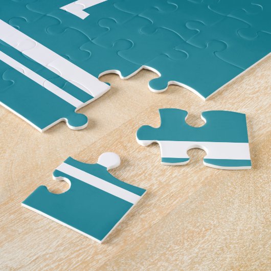 サッカーパーソナライズされた選手のグラクールフィックストライプの ジグソーパズル (側面)