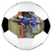 サッカーパーソナライズされた選手の写真と名前 サッカーボール (回転)