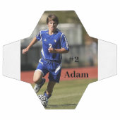 サッカーパーソナライズされた選手の写真と名前 サッカーボール (フラット)