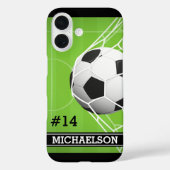 サッカーパーソナライズされた選手の名前と番号 Case-Mate iPhoneケース (裏面)