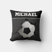 サッカーパーソナライズされた選手の球名スポーツ クッション (正面)