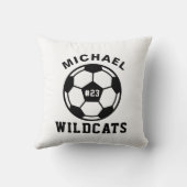 サッカーパーソナライズされた選手への贈与 クッション (裏面)