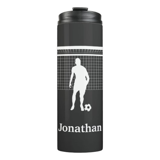 サッカーパーソナライズされた選手サッカーコーチボール タンブラー (正面)