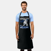 サッカーパーソナライズされた選手チーム番号スポーツ エプロン (着用した状態)