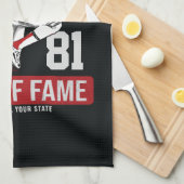 サッカーパーソナライズされた選手チーム番号スポーツ キッチンタオル (四つ折り)