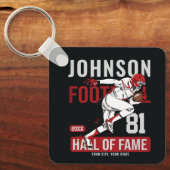 サッカーパーソナライズされた選手チーム番号スポーツ キーホルダー (正面)