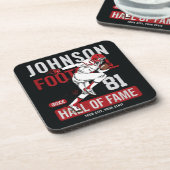 サッカーパーソナライズされた選手チーム番号スポーツ コースター (左側)