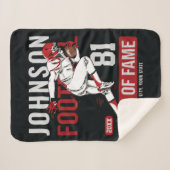 サッカーパーソナライズされた選手チーム番号スポーツ シェルパブランケット (正面(横))