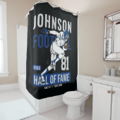 サッカーパーソナライズされた選手チーム番号スポーツ シャワーカーテン (インサイチュ)