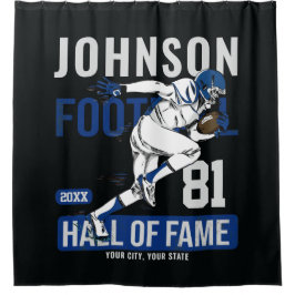 サッカーパーソナライズされた選手チーム番号スポーツ シャワーカーテン