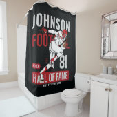 サッカーパーソナライズされた選手チーム番号スポーツ シャワーカーテン (インサイチュ)