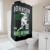 サッカーパーソナライズされた選手チーム番号スポーツ シャワーカーテン (インサイチュ)