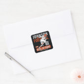 サッカーパーソナライズされた選手チーム番号スポーツ スクエアシール (封筒)