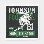 サッカーパーソナライズされた選手チーム番号スポーツ スタンダードランチョンナプキン (正面)