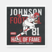 サッカーパーソナライズされた選手チーム番号スポーツ スタンダードランチョンナプキン (正面)