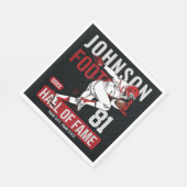 サッカーパーソナライズされた選手チーム番号スポーツ スタンダードランチョンナプキン (角)