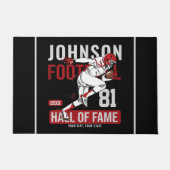 サッカーパーソナライズされた選手チーム番号スポーツ ドアマット (正面)