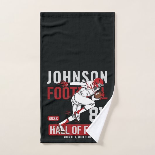 サッカーパーソナライズされた選手チーム番号スポーツ バスタオルセット (ハンドタオル)