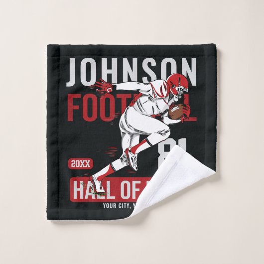 サッカーパーソナライズされた選手チーム番号スポーツ バスタオルセット (ウォッシュタオル)