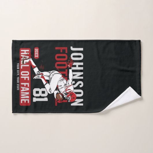 サッカーパーソナライズされた選手チーム番号スポーツ バスタオルセット (ハンドタオル)