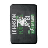 サッカーパーソナライズされた選手チーム番号スポーツ バスマット (正面縦)