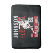 サッカーパーソナライズされた選手チーム番号スポーツ バスマット (正面縦)