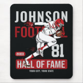 サッカーパーソナライズされた選手チーム番号スポーツ マウスパッド (正面)