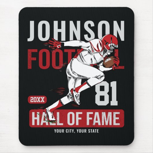 サッカーパーソナライズされた選手チーム番号スポーツ マウスパッド (正面)