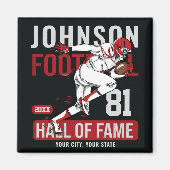 サッカーパーソナライズされた選手チーム番号スポーツ マグネット (正面)