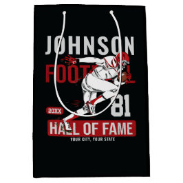 サッカーパーソナライズされた選手チーム番号スポーツ ミディアムペーパーバッグ