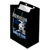 サッカーパーソナライズされた選手チーム番号スポーツ ミディアムペーパーバッグ (正面アングル)