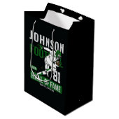 サッカーパーソナライズされた選手チーム番号スポーツ ミディアムペーパーバッグ (正面アングル)