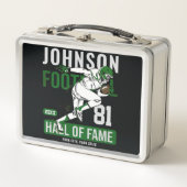 サッカーパーソナライズされた選手チーム番号スポーツ メタルランチボックス (正面)