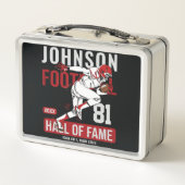 サッカーパーソナライズされた選手チーム番号スポーツ メタルランチボックス (裏面)