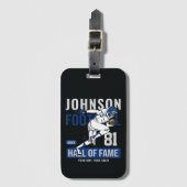 サッカーパーソナライズされた選手チーム番号スポーツ ラゲッジタグ (正面縦)