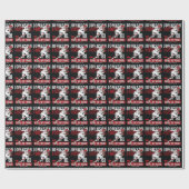 サッカーパーソナライズされた選手チーム番号スポーツ ラッピングペーパー (フラット)