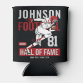 サッカーパーソナライズされた選手チーム番号スポーツ 缶クーラー (正面)